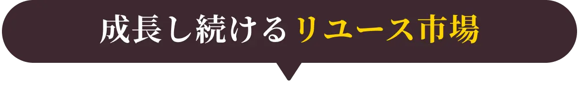 成長し続けるリユース市場